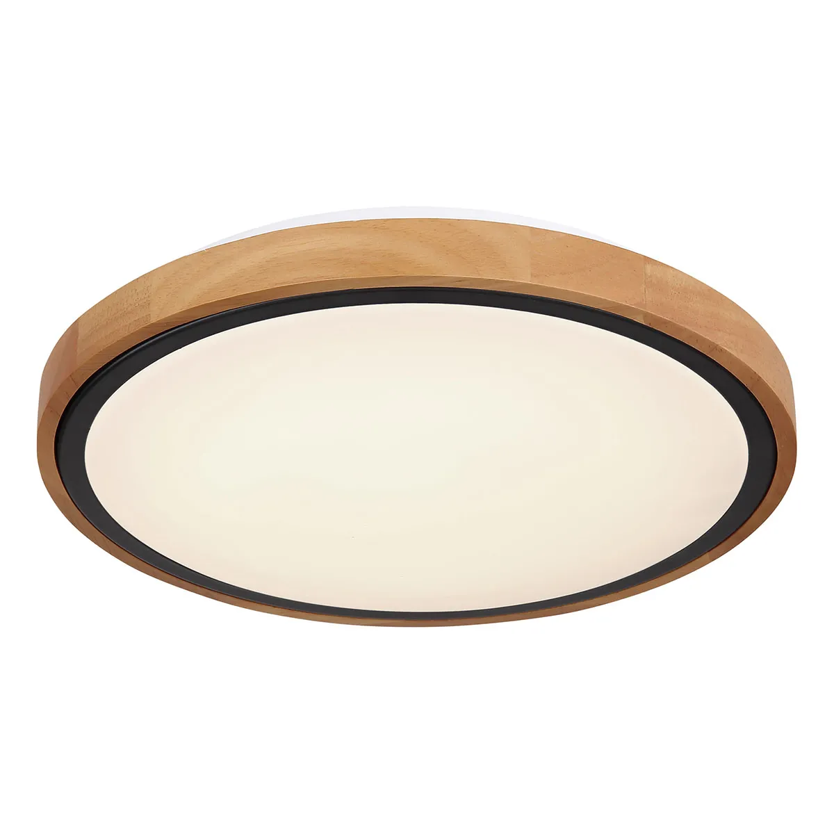 Plafonnier rural rond noir Globo Bruno