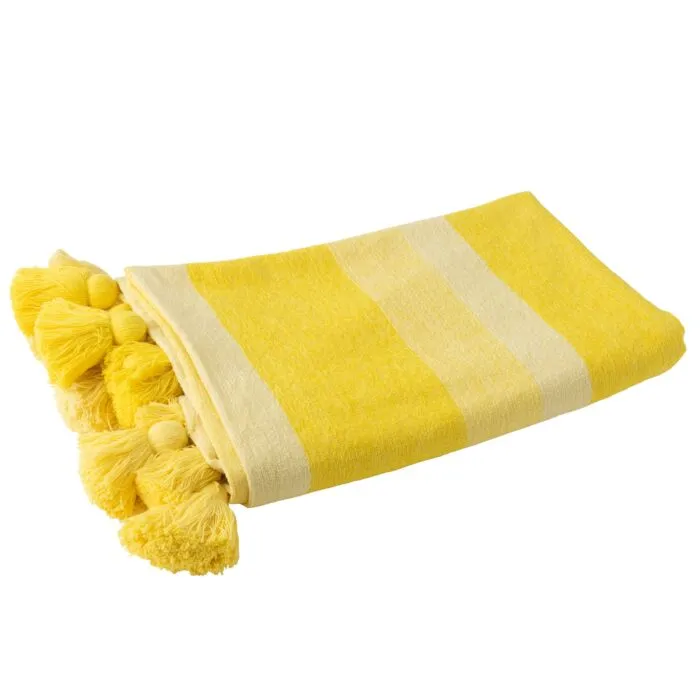Sunja, plaid en coton, jaune vif