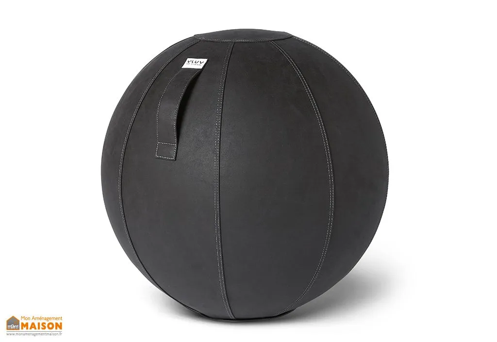 Pouf rond gonflable en polyester imitation cuir