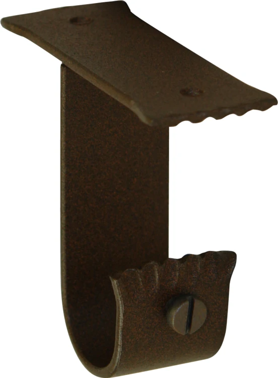 Paire de supports Plafond en Fer Forgé Rouille diam 28 mm