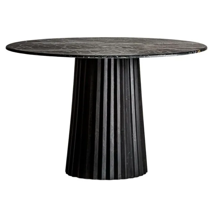 Plissé wood, table repas, manguier et marbre