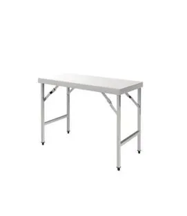 Table pliante inox 120 cm x 85 cm Sans dosseret Sans étagère Proinox