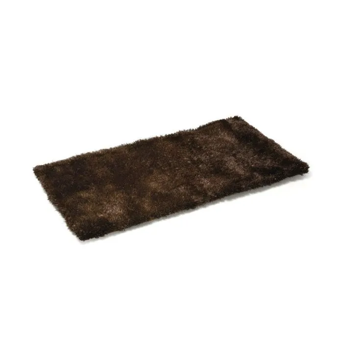 Tapis shaggy poils longs marron 100*150 cm