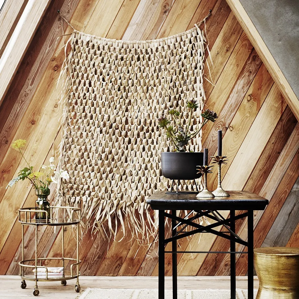 Tenture naturelle murale Feuilles Palmier Tressé - Madam Stoltz