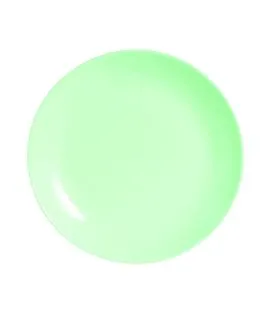 Assiette coupe plate rond vert verre opal Ø 19 cm Diwali Luminarc
