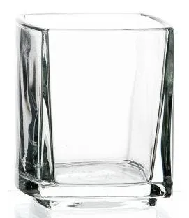 Verrine carré transparent verre pressé 5,5 cm Kube La Rochere