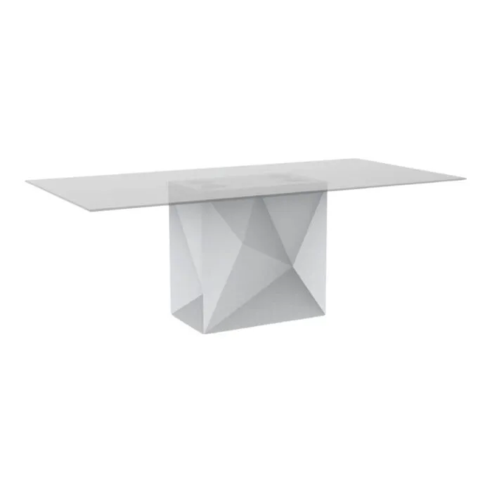 Vondom, table d'extérieur, HPL blanc