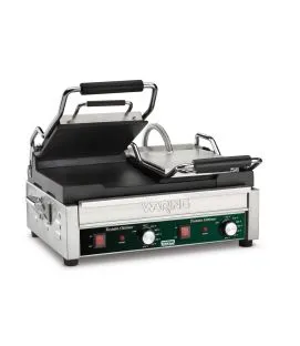 Contact grill panini double à plaques lisses Ottimo Waring